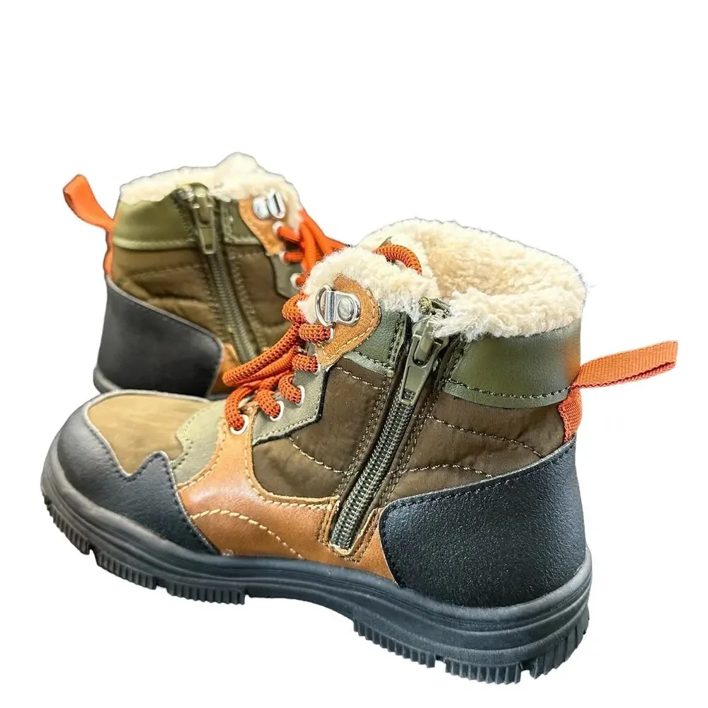 Nordstrom Asher Kids Lace Up Boots Multicolored/Olive Size 13M